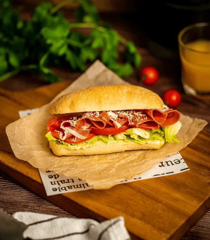 Róma Via Del Corso ciabatta szendvics