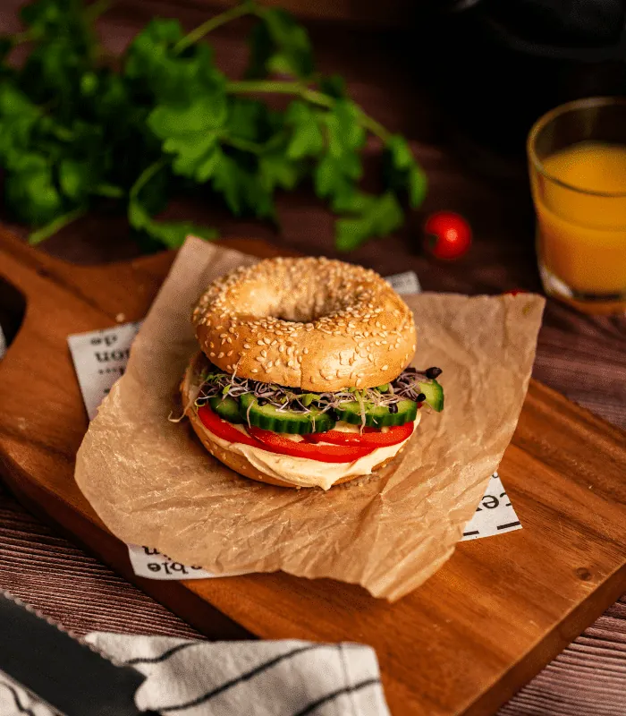 Tel Aviv Basel Street bagel (Vegán)