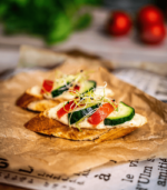 Erdélyi padlizsánkrémes koktélszendvics (Vegán)