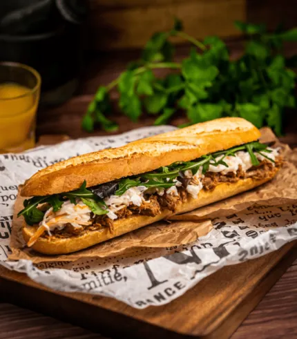 Kansas City Pulled Pork BBQ bagett