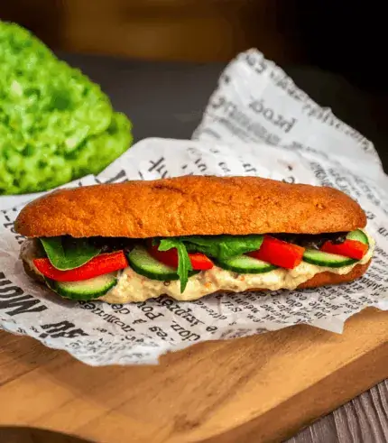 Gluténmentes Erdélyi padlizsánkrémes bagett (Vegán)